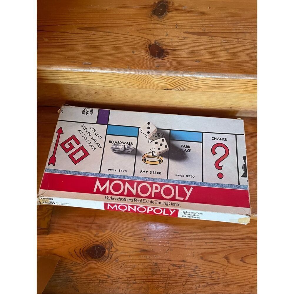 Vintage 1973 PARKER BROTHERS Monopoly Board Game w/ Metal Tokens